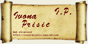 Ivona Prišić vizit kartica